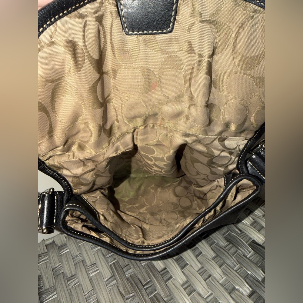 Coach Soho Large Black Leather Buckle Flap Shoulder Bag - Picture 10 of 16